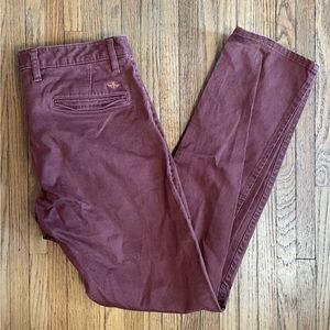 DOCKERS | Mens Alph(a) Khaki Tapered Pant Size 36x34 Reddish Purple Dotted Print